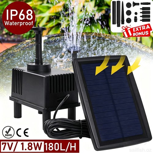 Solar pond pump with filter - solar,